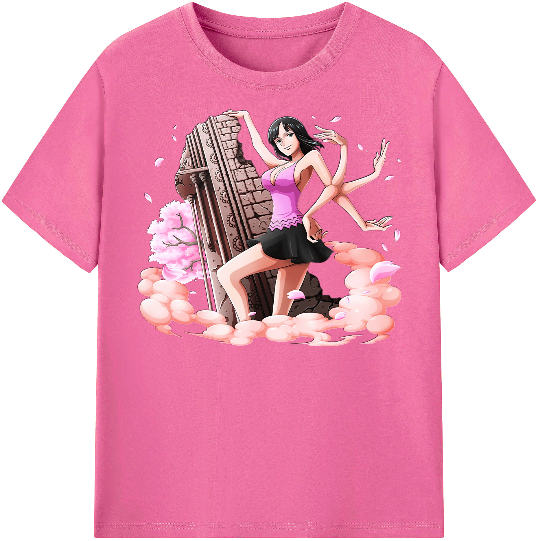 ワンピース ニコ・ロビン ONE PIECE Nico Robin レディースカジュアルプリントTシャツ（綿100％）